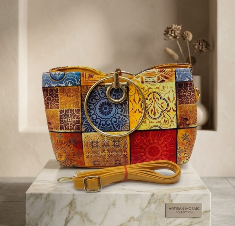 Artisan Mosaic Ring Handbag