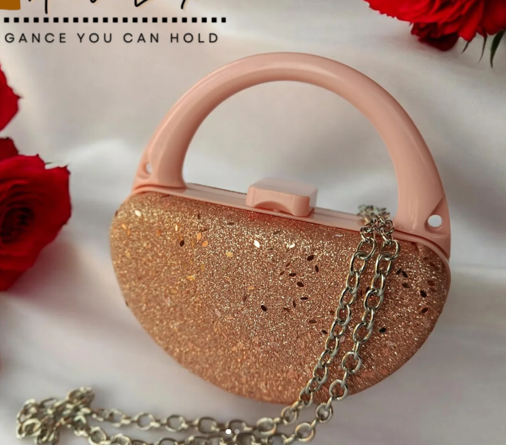 The Rose Quartz Glitter Semilune