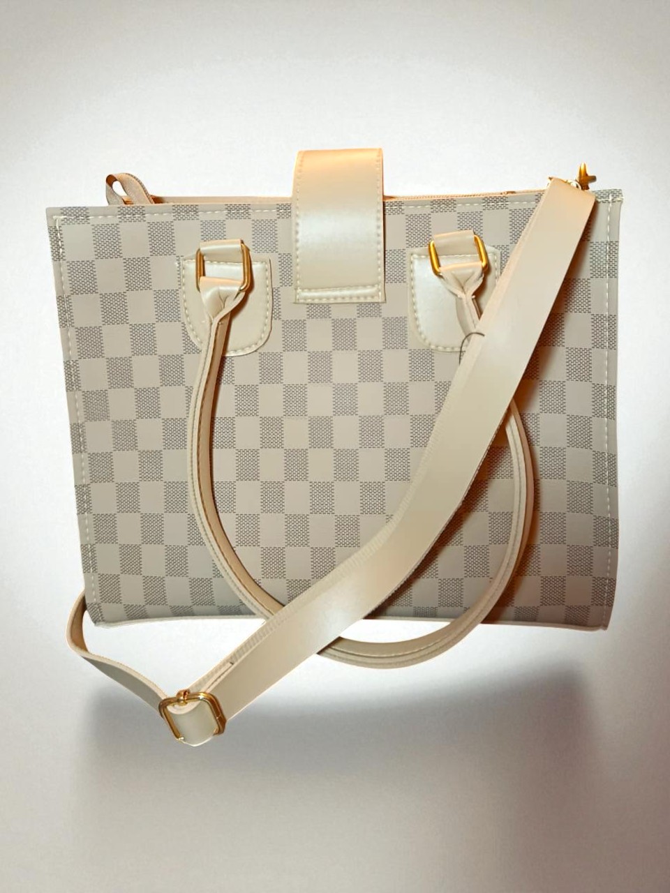 Beige Crush Tote Bag