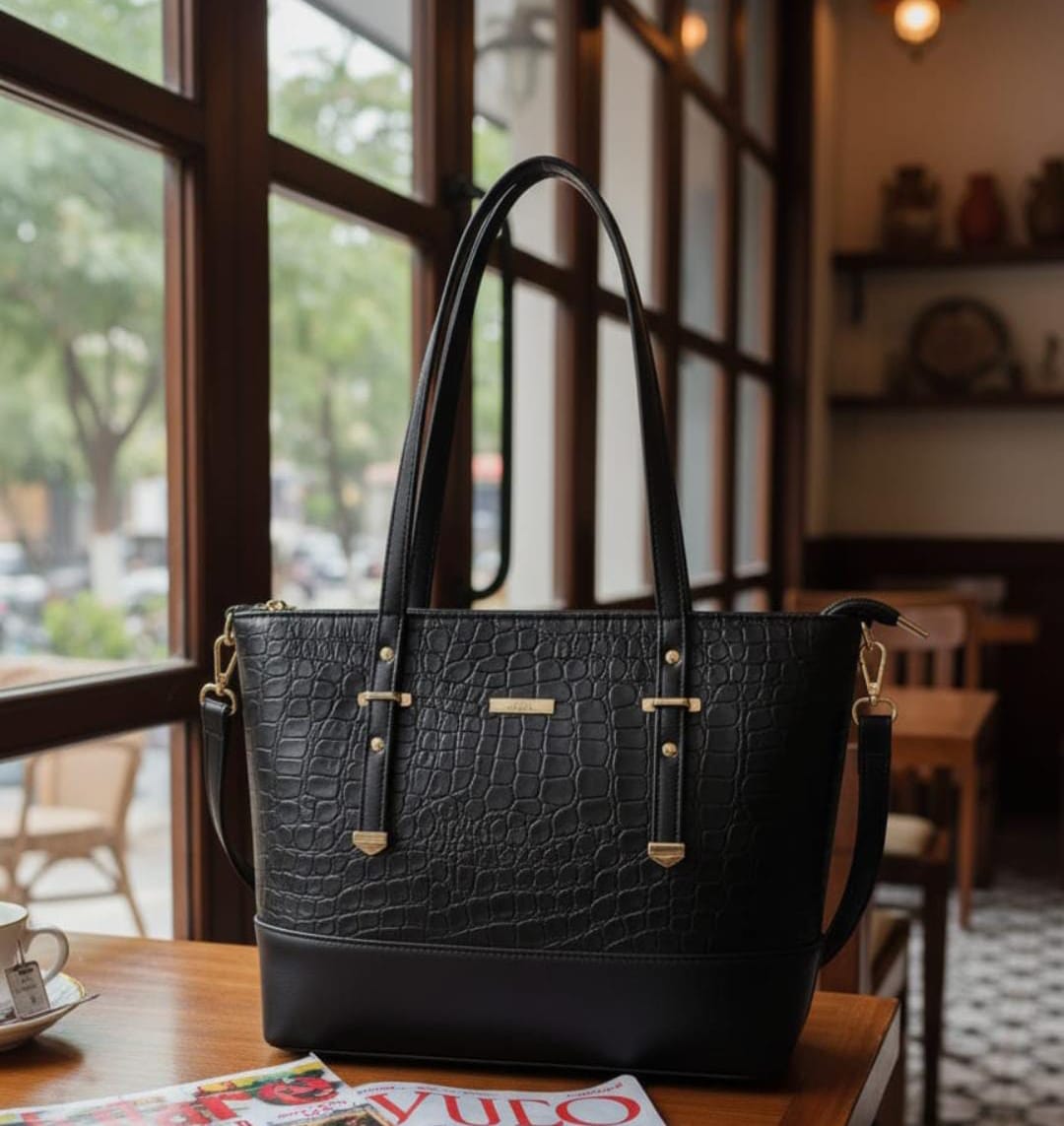 The Executive Croc Tote