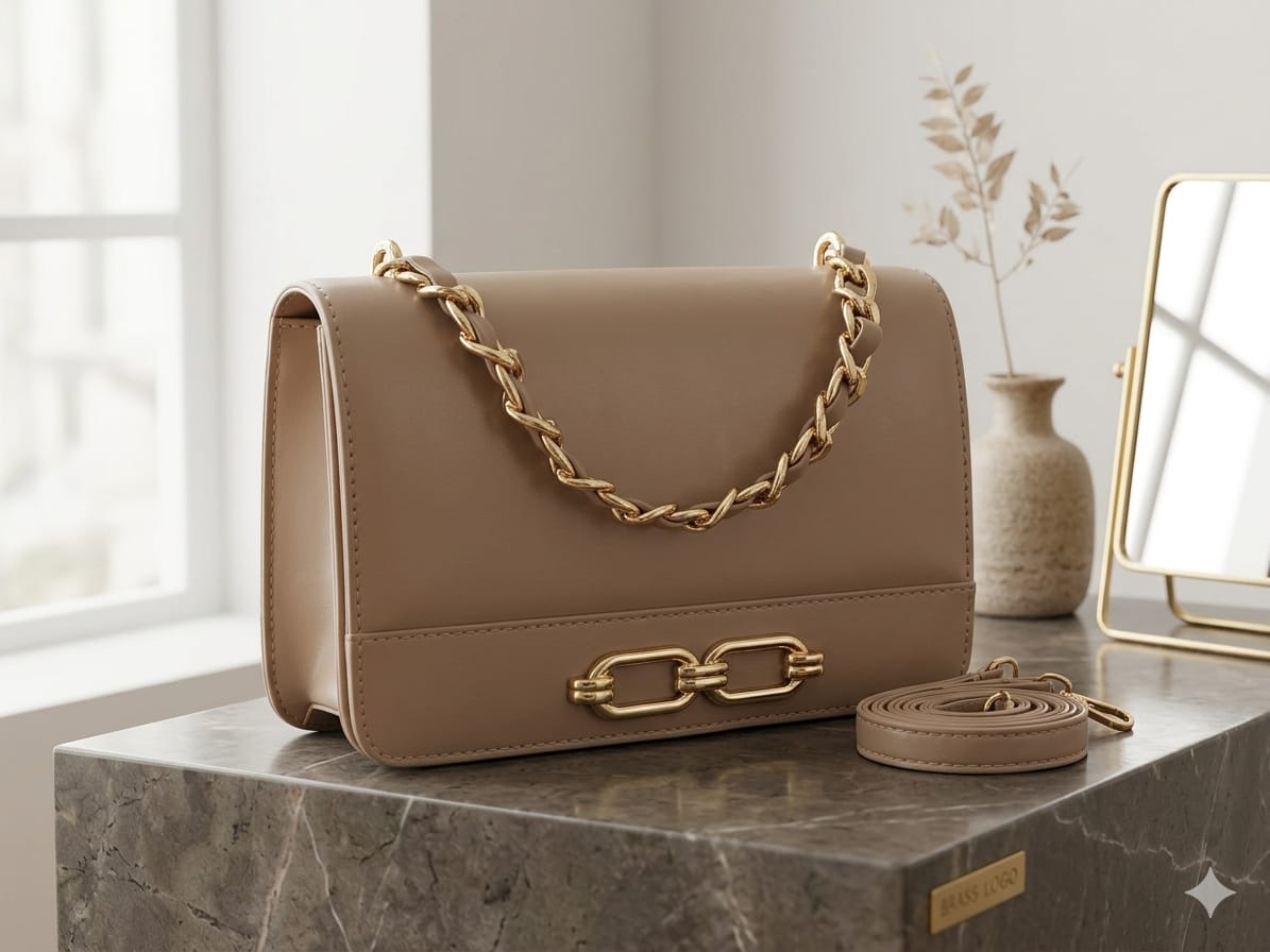 The Taupe Interlock Bag