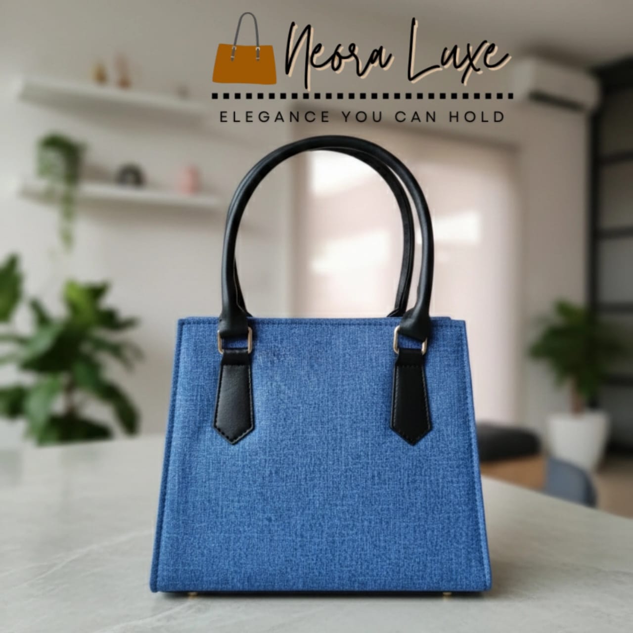 The Denim Structured Satchel