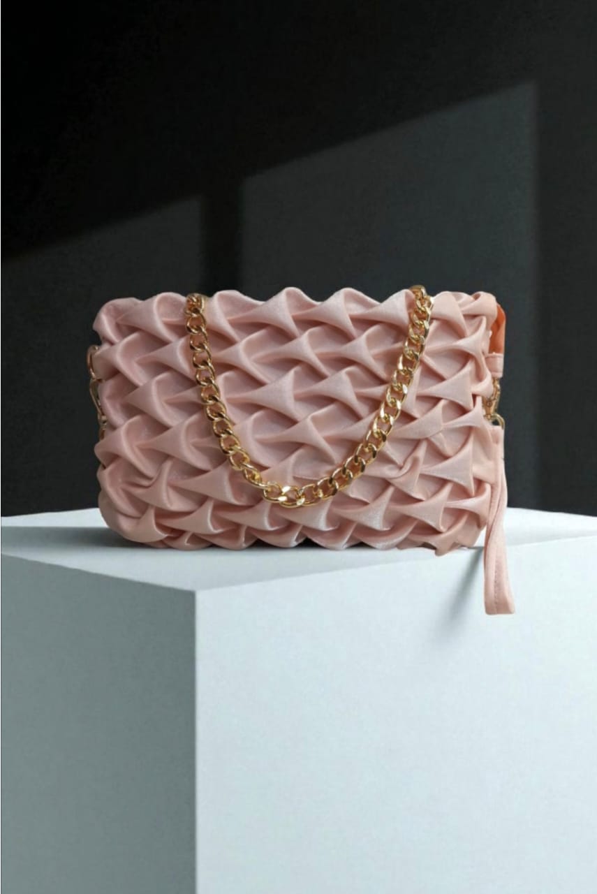 Bubbles Black Velvet Bag