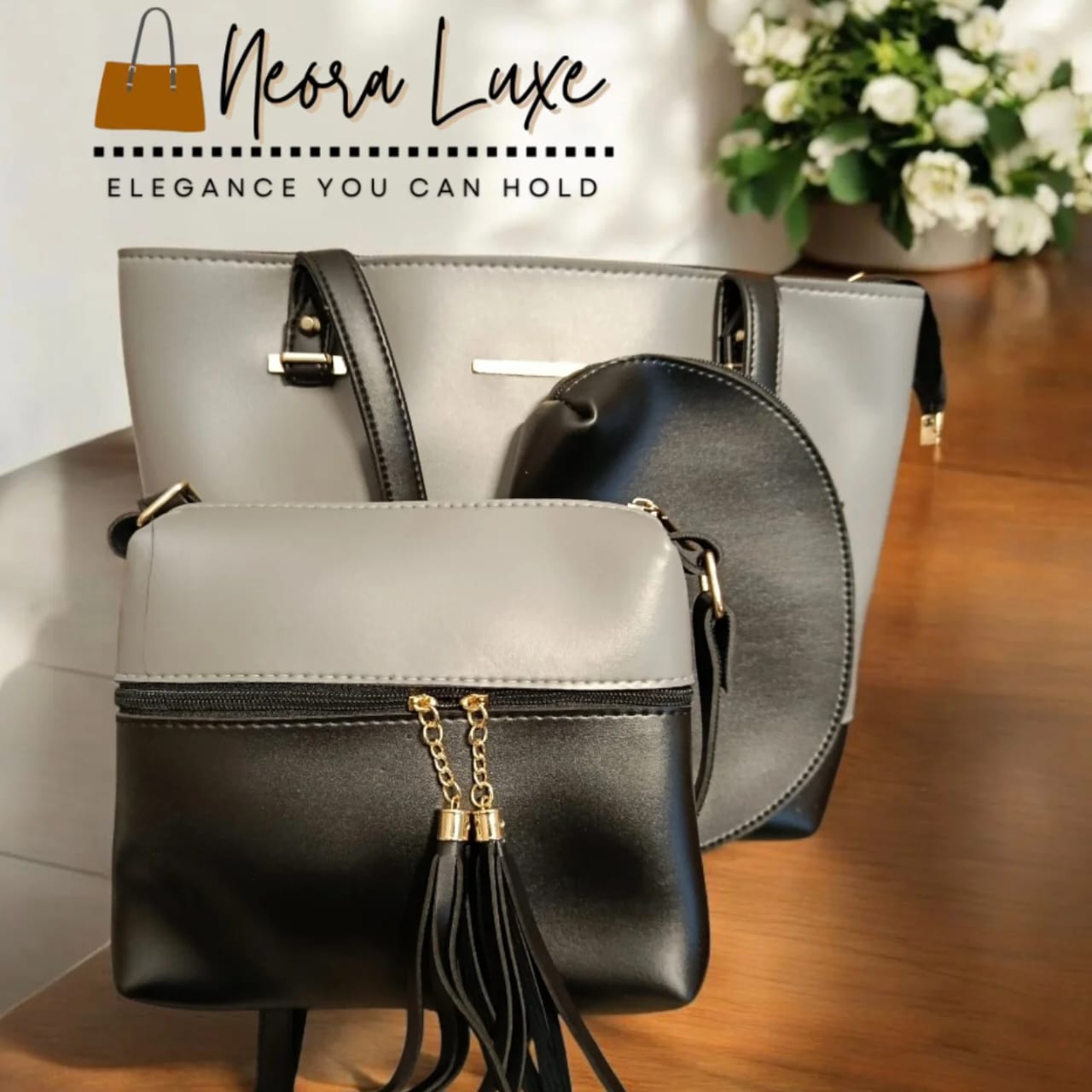 The Urban Essential Tote 3 in 1 (Grey/Black)